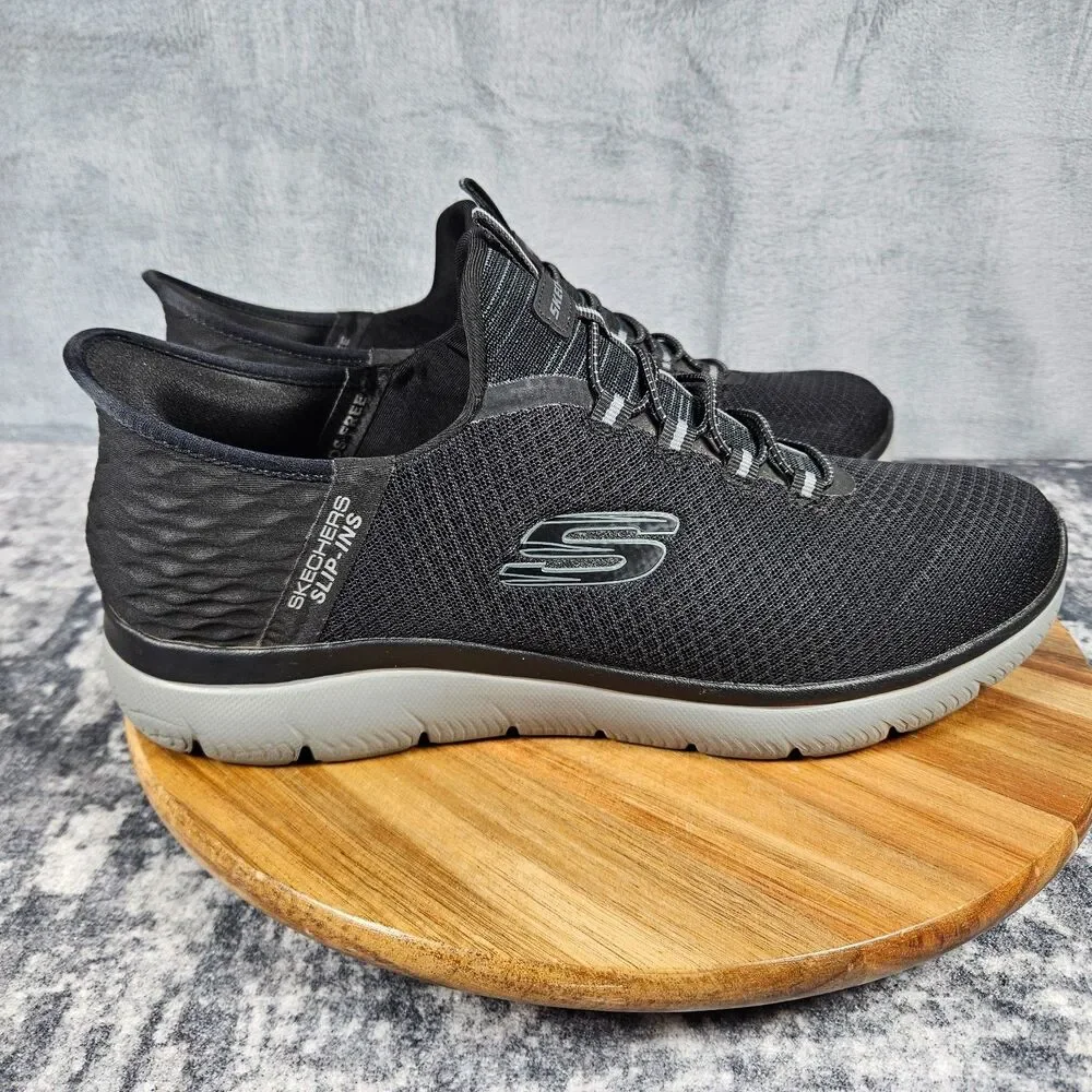 Skechers Summits Hands Free Slip Ins Men’s Size 11.5 Wide Black Sneakers 232457W